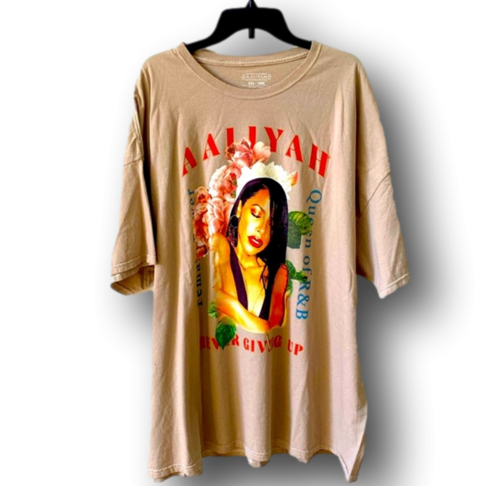 Aaliyah "Never Giving Up" Graphic T-Shirt - Size XXL - NWT